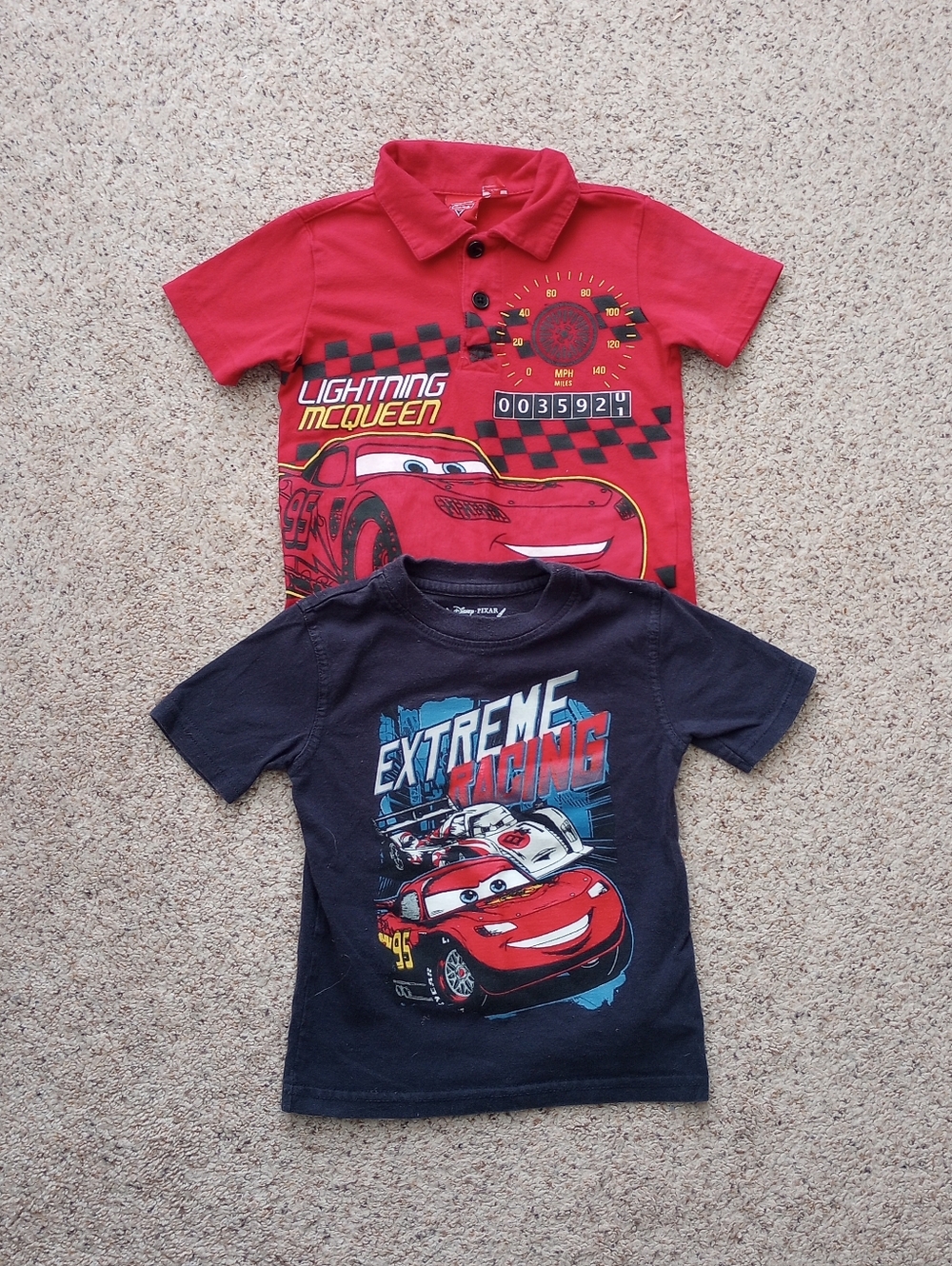 Disney Pixar Cars Lightning McQueen 2 Shirts